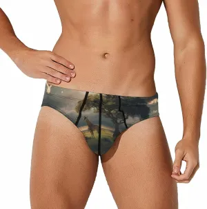 Grassland Giraffes Men's Underwear Breathable Briefs Comfortable Underpants Soft Panties