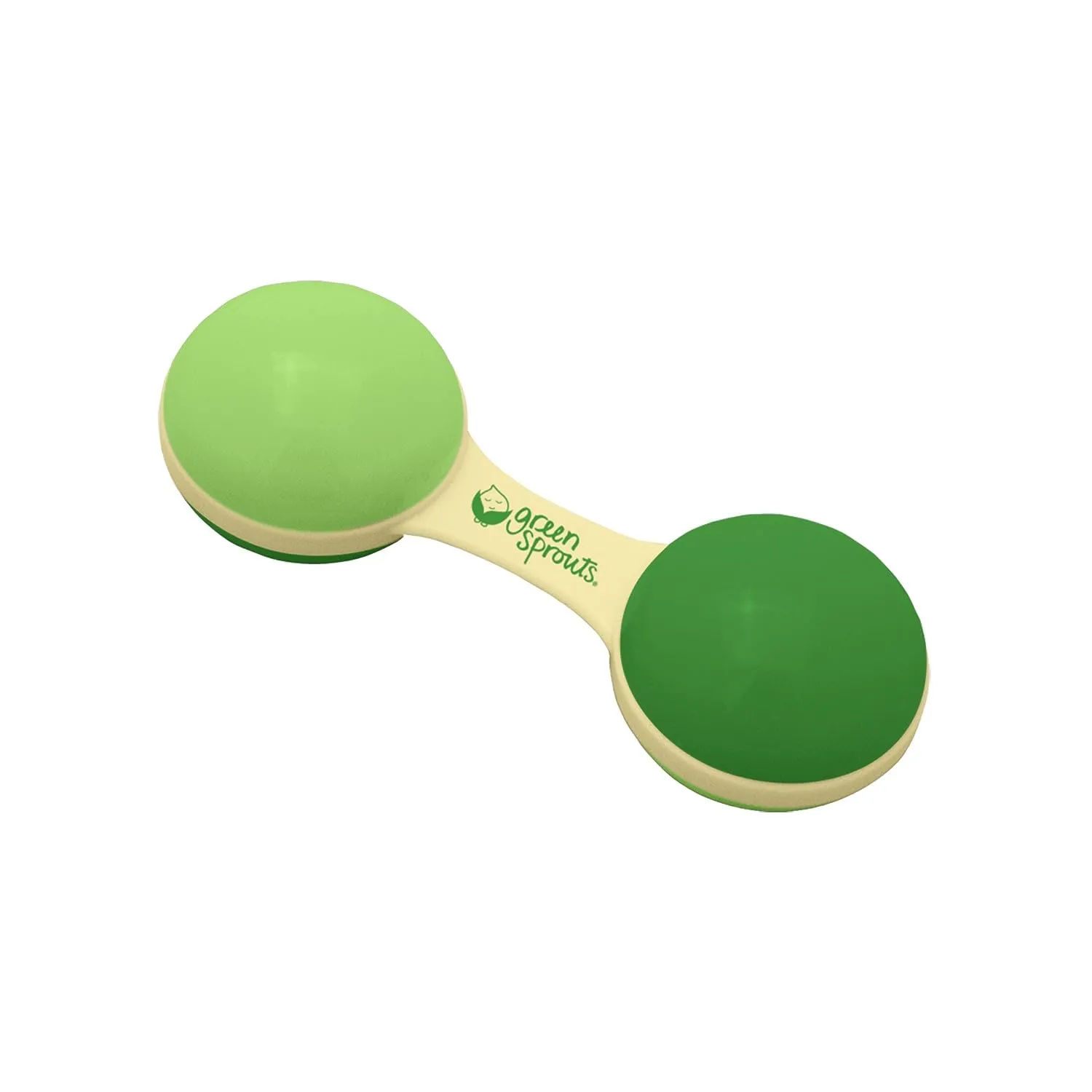 Green Sprouts Dumbbell Rattle Made from Plants, Suitable for 3  Months