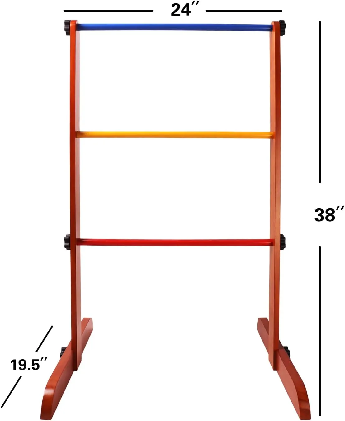 GSE Games & Sports Expert Premium Solid Wood Ladder Ball Toss Game Set with Ladder Ball Bolas & Carrying Case for Outdoor Backyard Lawn