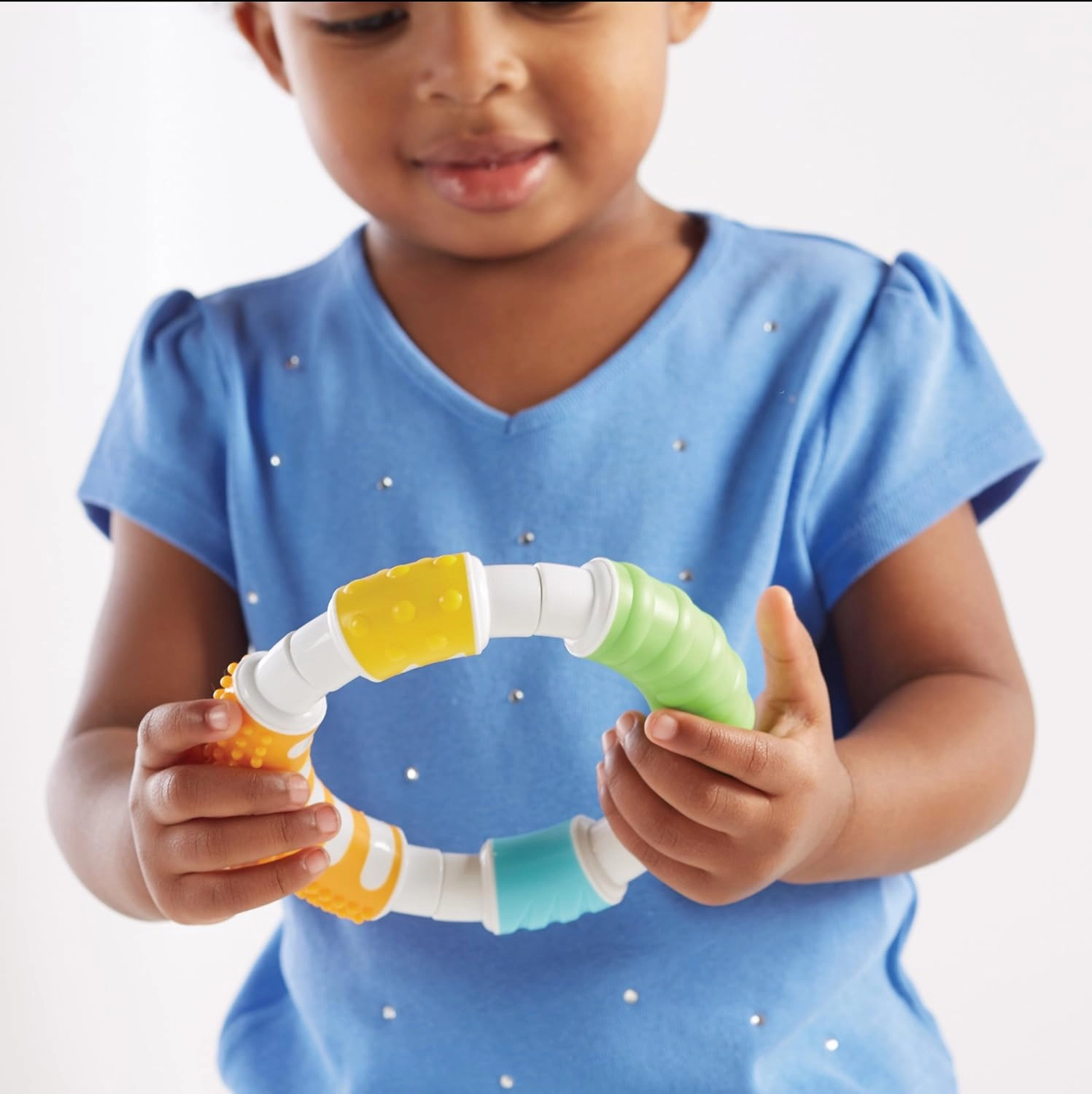 Guidecraft Grippies Curves - 30 Piece Set, STEM Soft Grip Magnetic Building Toy for Toddlers