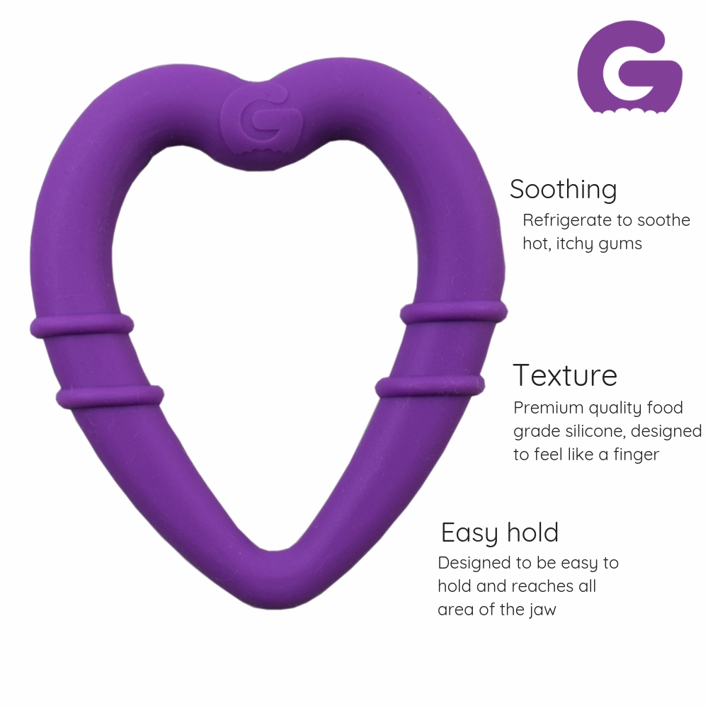 Gummee Glove Teething Mitten Yellow and Heart shaped Ring
