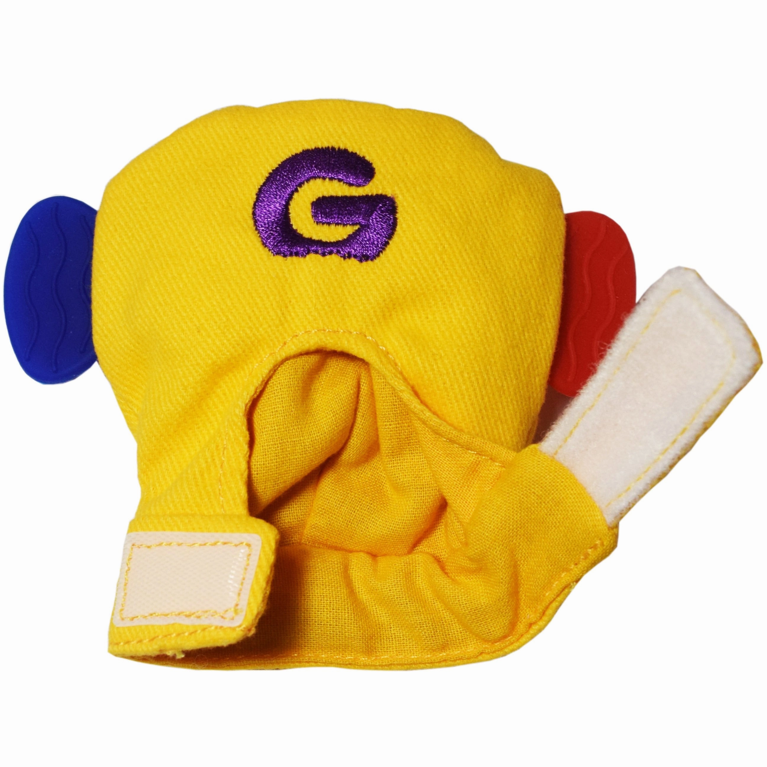 Gummee Glove Teething Mitten Yellow and Heart shaped Ring