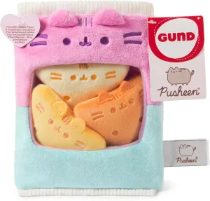 GUND Pusheen Gamer Chips with Removable Mini Plushies, Toy Tortilla Chips, Food Plushies, Gaming Decor, Stuffed Animals for Ages 8 and Up, Pink, 8"