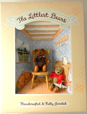 Gund The Littlest Bears 7022 Grandfather & Grandson Miniature Stuffed Bears