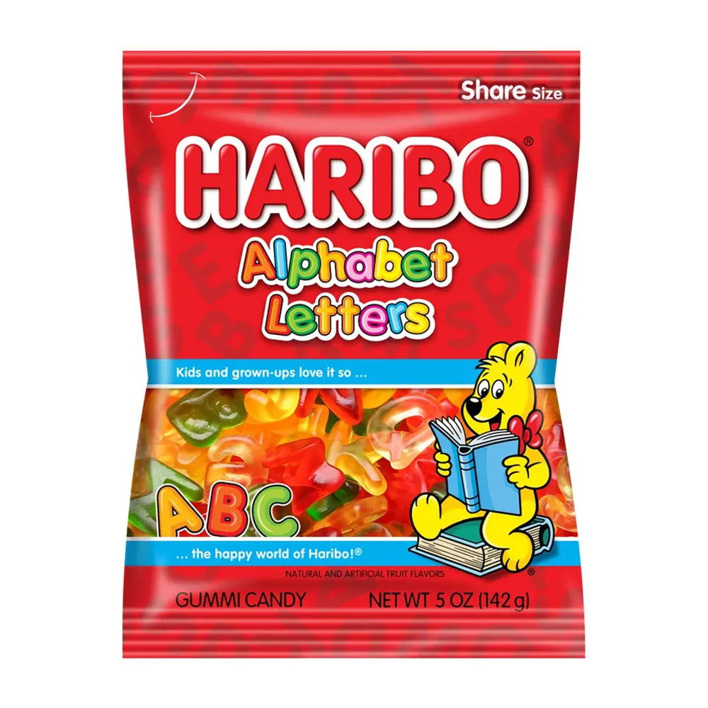Haribo Gummi Alphabet Letters - 5 oz
