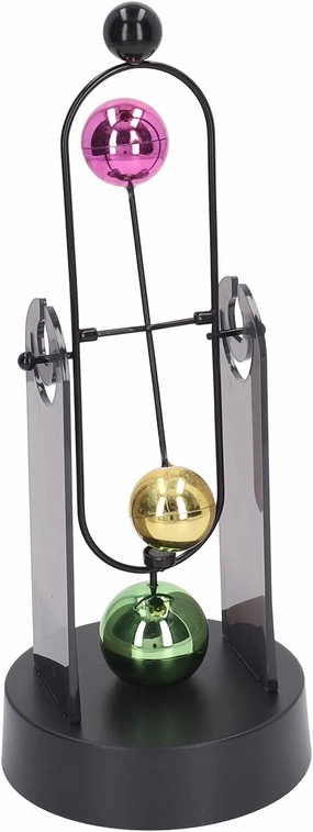 HEITIGN Perpetual Motion Ball Toy Decompression Electric Magnetic Metal Color Ball Toy Desktop Decoration for Home Office