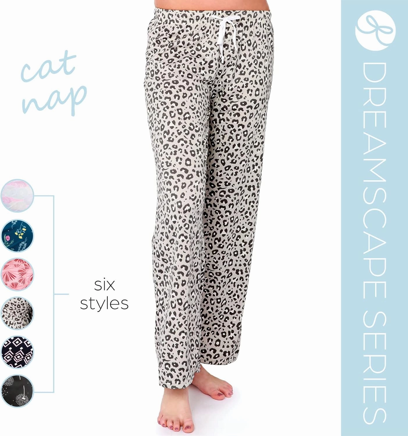 Hello Mello Signature Lounge Pants Womens Soft Pajama Bottoms Elastic Waistband Drawstring Tie