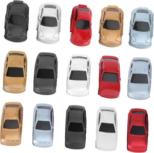 Hemoton 50pcs Realistic Painted Model :87 Scale Flaring Mini Cars for Layouts for Boys and Girls