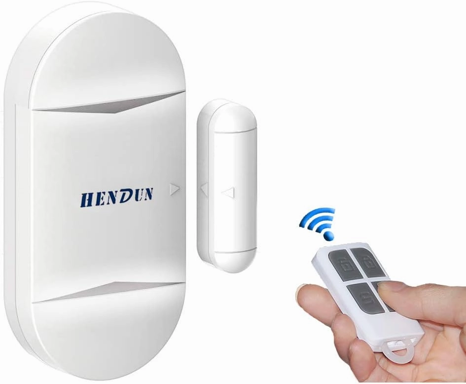 HENDUN Door Alarms When Opened for Home with Remote, 130dB Wireless Windows Apartment Security Sensor Alarm, Door Bell Chimes for Pool, Kids Safety, Sliding,(pack2)