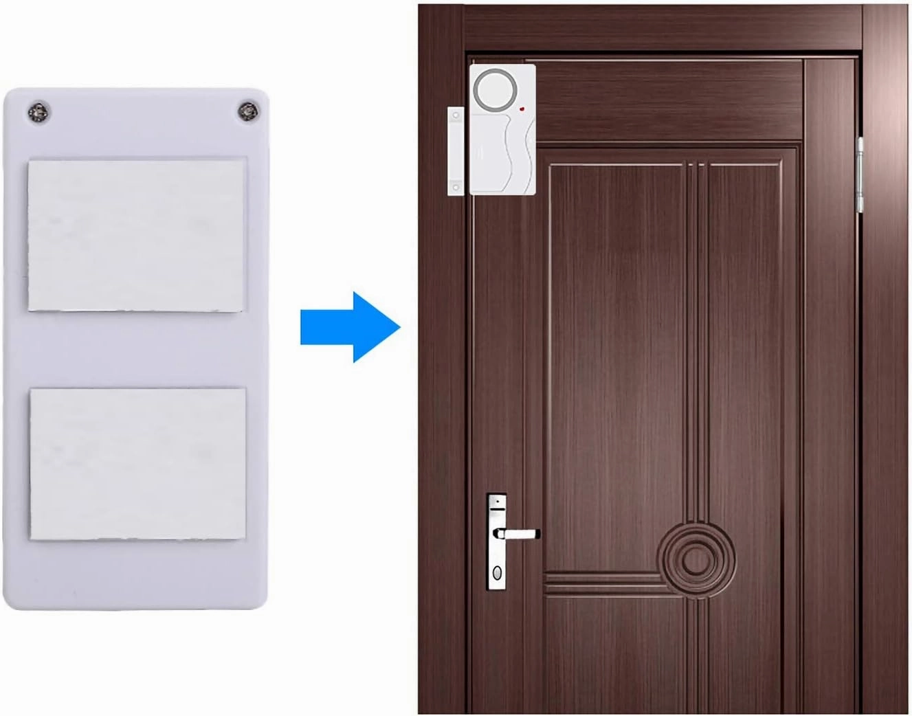 HENDUN Door Alarms When Opened with Remote, Door Bells Chimes, Door Security Sensor Pool Alarm for Kids Safety (2 Pack)