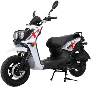 HHH Rocket 150 Moped Street Gas Vitacci Scooter 150cc Motorcycle Automatic Adult Bike with 12 inch Aluminum Wheels (Black)