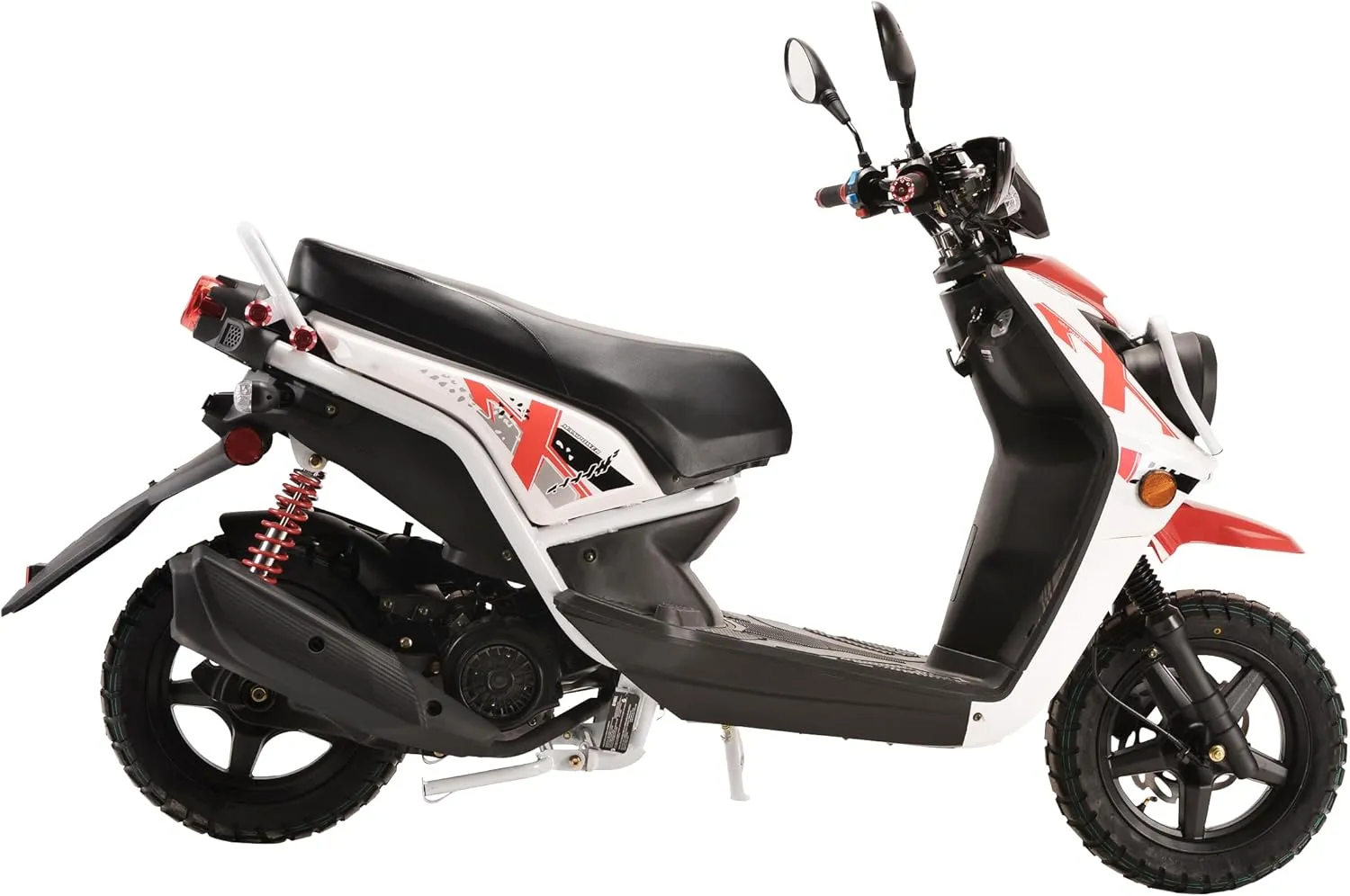 HHH Rocket 150 Moped Street Gas Vitacci Scooter 150cc Motorcycle Automatic Adult Bike with 12 inch Aluminum Wheels (Black)