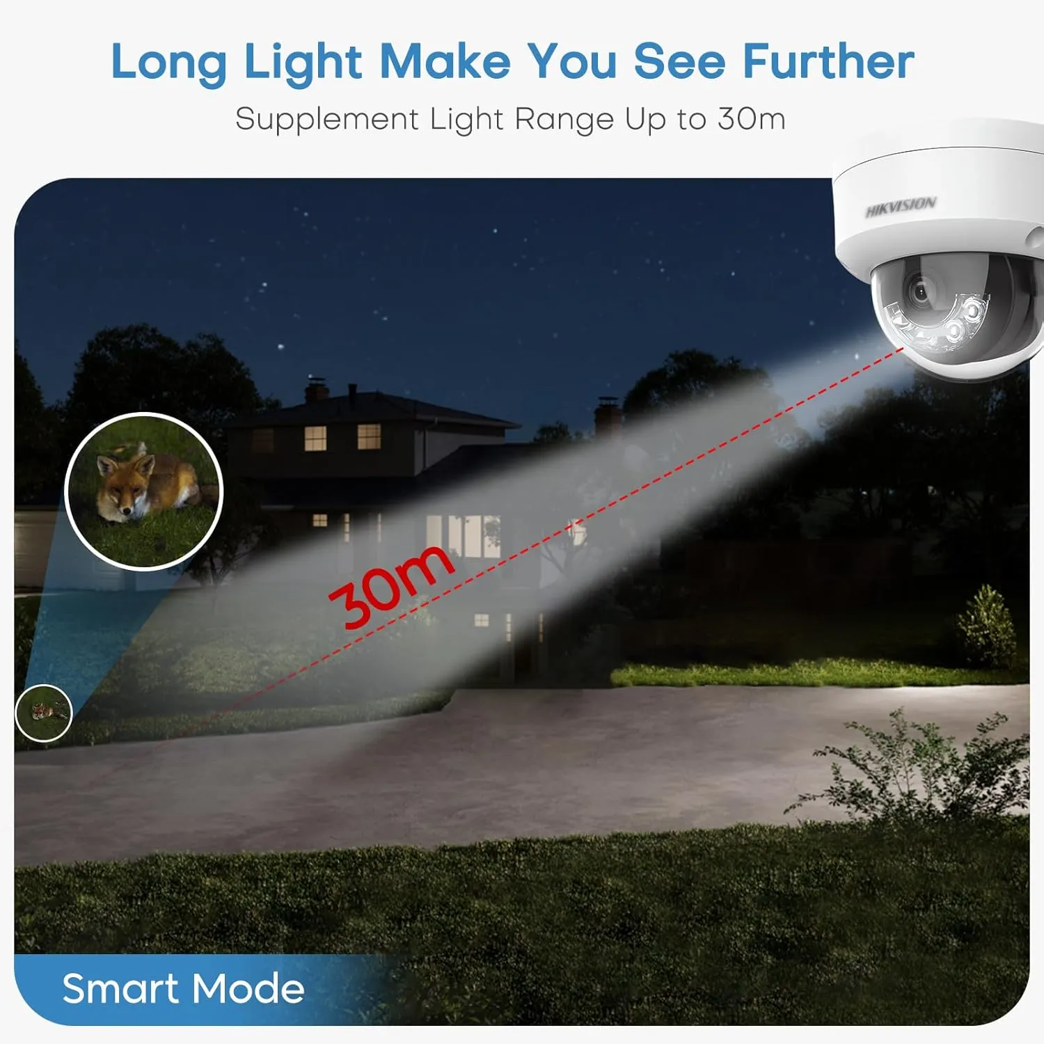 HIKV DS-2CD2143G2-LI 2.8mm 4MP ACU-Sense Dome IP PoE Camera with Smart Hybrid Light, VCA, Human/Vehicle Detection, Smart Color Night Vision, Upgrade DS-2CD2143G2-I, IP67 IK10, Compatible for Hikvision