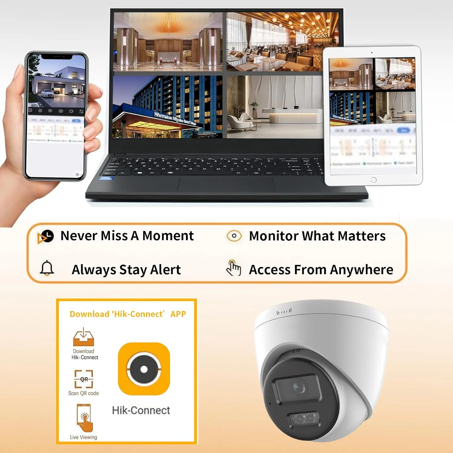 Hikvision IP Camera Outdoor DS-2CD1347G2-LUF 2.8mm Lens 4MP MD 2.0 Fixed Turret Network PoE Security Camera 24/7 Colorful Surveillance Cameras Original International Version