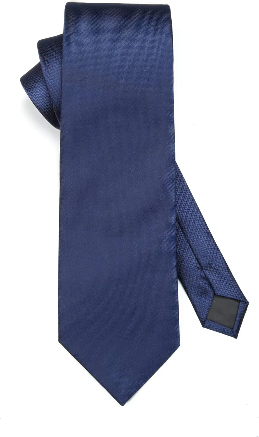 HISDERN Mens Ties Striped Ties for Men Formal Tie and Pocket Square Set Necktie for Wedding Business Graduation