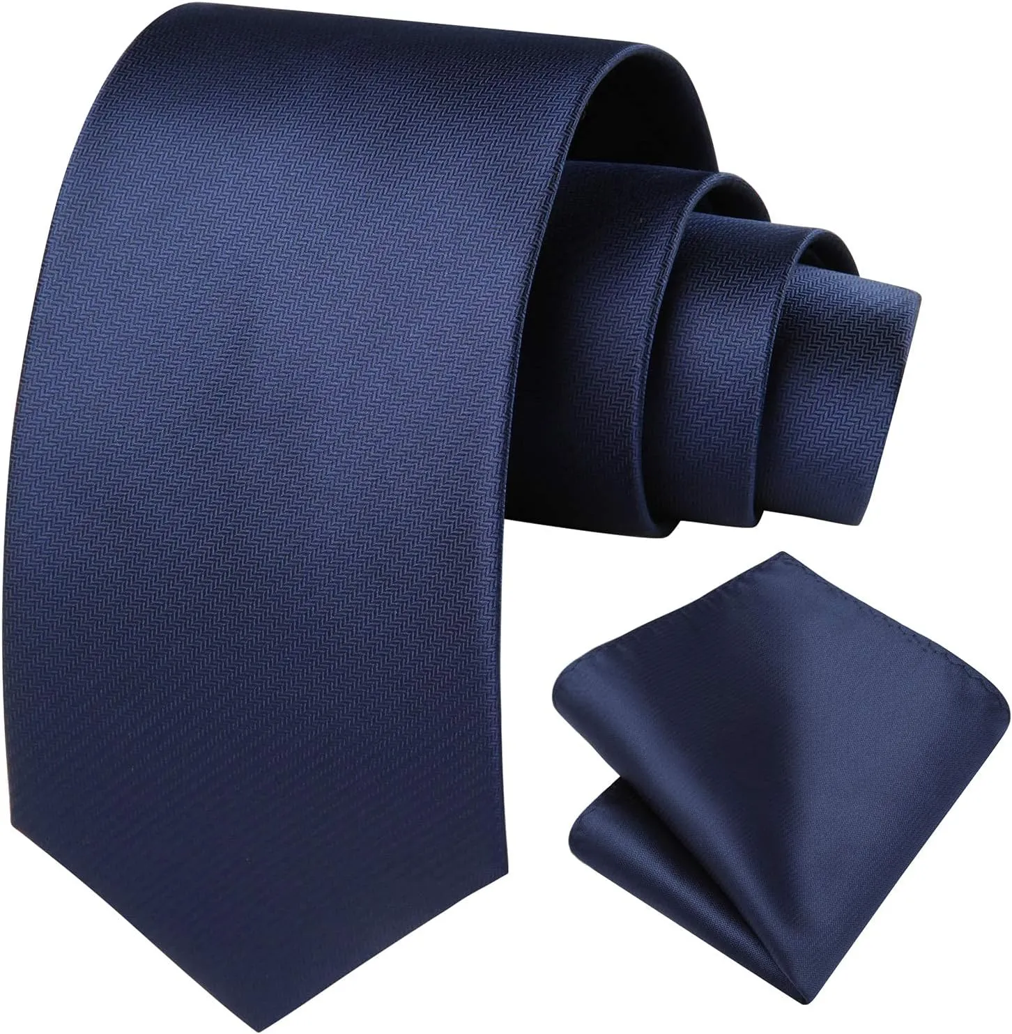 HISDERN Mens Ties Striped Ties for Men Formal Tie and Pocket Square Set Necktie for Wedding Business Graduation