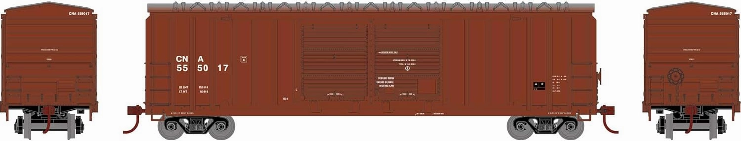 HO 50' FMC 5283 DD Box CN #555017 RND97980 HO Rolling Stock
