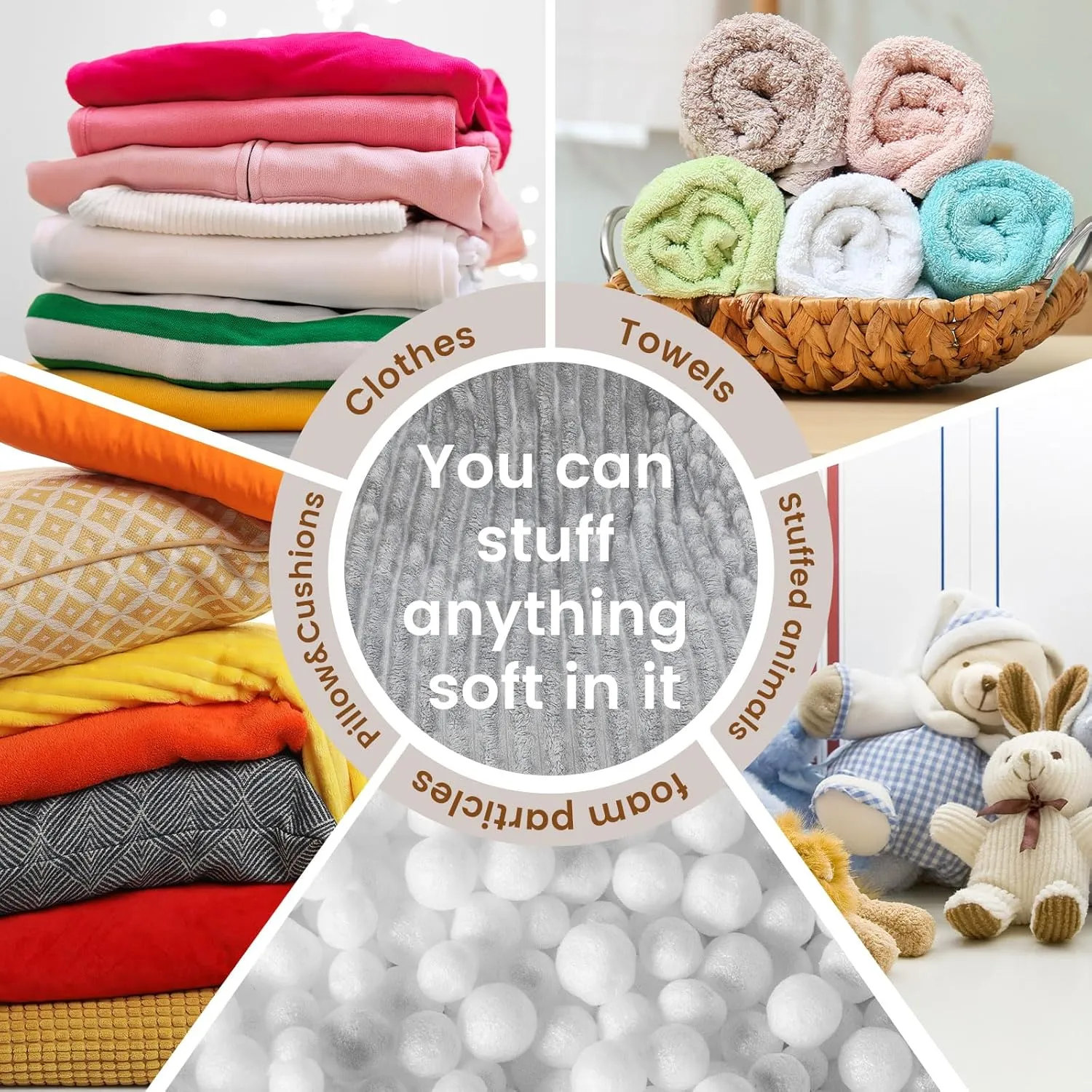 Honeydak Fluffy Stuffed Animal Storage Bean Bag Chair Cover (No Filler) Comfy Bean Bag Cover Without Filling or Home Bedroom Decor Organizing Plush Doll Textile Holder(Dark Gray,L)