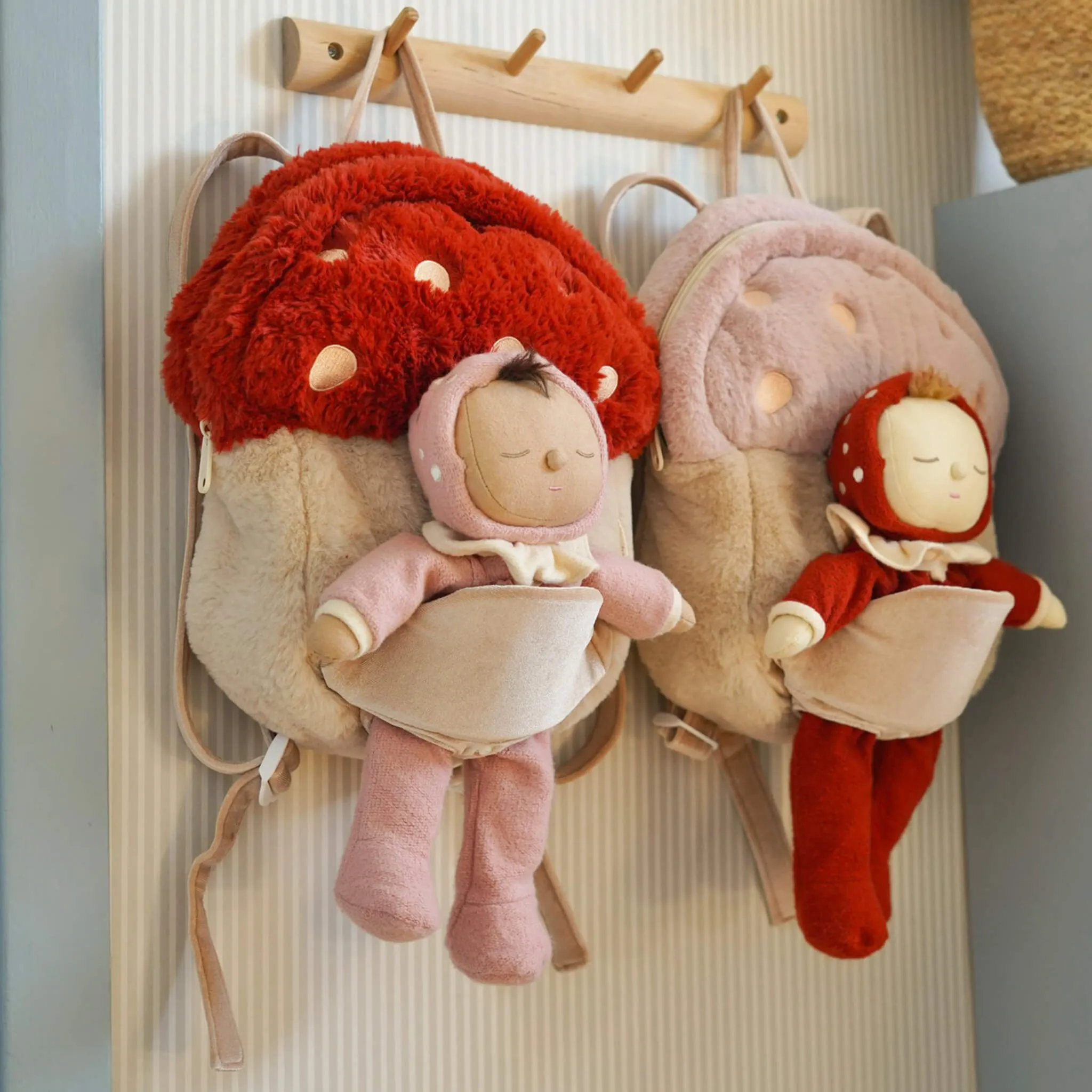 Hopalong Mushroom Backpack | Pink | Olli Ella PREORDER