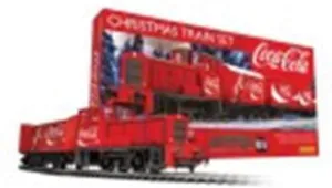 Hornby Hobbies The Coca-Cola Christmas Electric Model Train Set HO Track with Remote Controller & US Power Supply R1233, Red