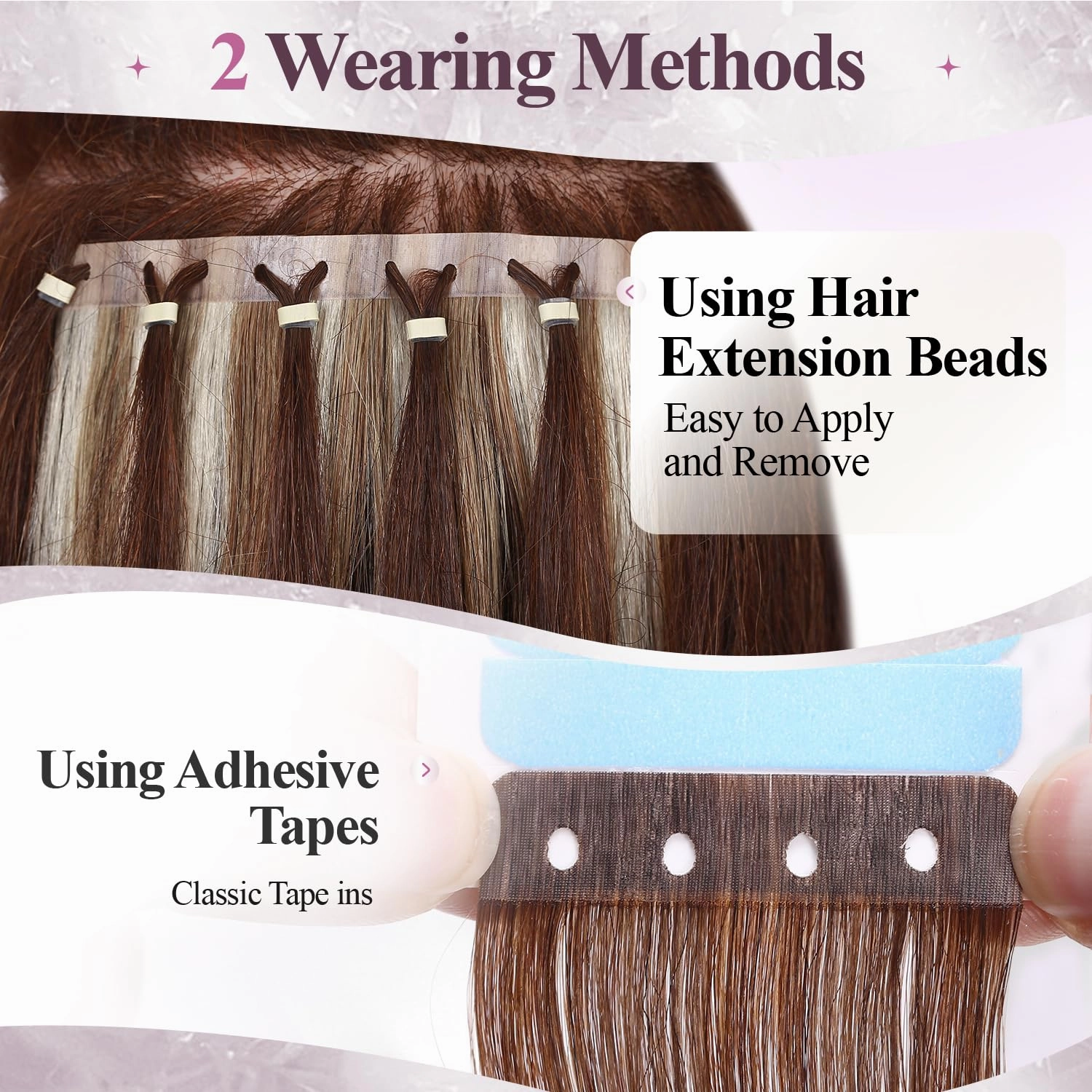 Human Hair Extensions Micro Ring PU Hair Extensions Glueless Remy Human Hair Extension with Holes Highlight Blonde 9A/P60 Invisible Tape in Hair Extension for Women (35g 4Pcs,16 Inch)