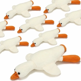 HyDren 8 Pcs Goose Stuffed Animal 8 Inch Goose Plush Soft Stuffed Animal Toy White Yellow Plush Toy Doll for Birthday Party Baby Shower Supplies Home Decorations