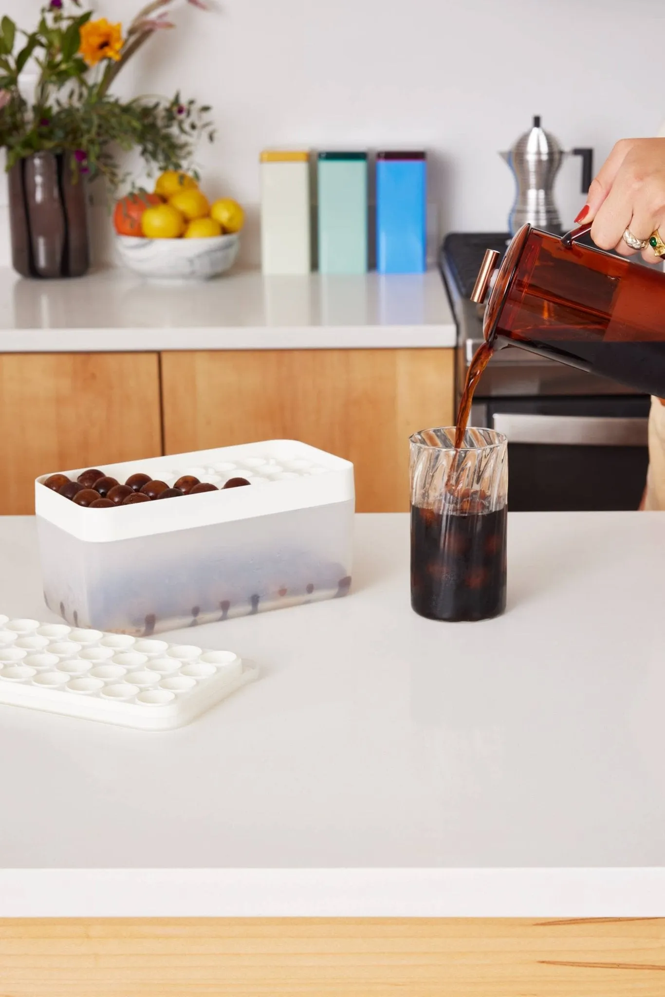 Ice Ball Box | Reusable Silicone Ice Tray & Ice Storage