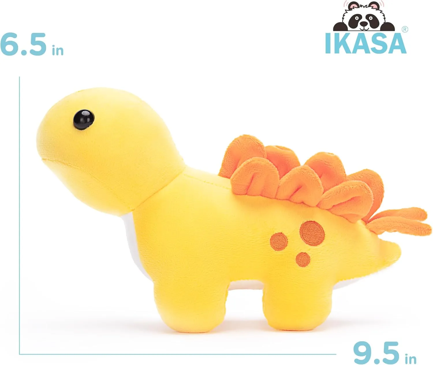 IKASA Dinosaur Stuffed Animals Plush Toys,Cuddly 9.5" Cute Stegosaur Soft Small Fluffy Toy, Gifts for Family Kids Girls Boys Children