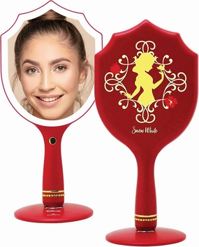 Impressions Vanity Disney Princess Snow White LED Handheld Makeup Mirror with Standing Base, Vanity Mirror with Shimmering Button