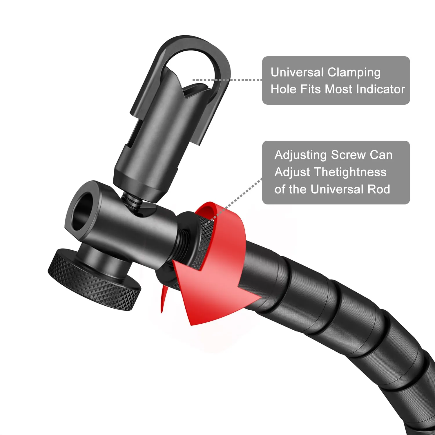 Indicator Magnetic Base and Flex Arm Combo, 360 Deg Flexible Stem Holder for Digital Dial Indicator Gauge, Premium Disc and Rotor/Ball Joint Gage for Precision Measurements