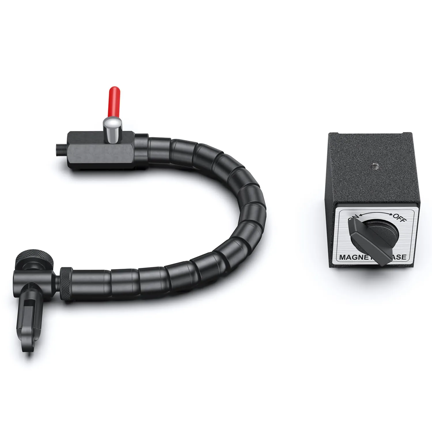 Indicator Magnetic Base and Flex Arm Combo, 360 Deg Flexible Stem Holder for Digital Dial Indicator Gauge, Premium Disc and Rotor/Ball Joint Gage for Precision Measurements