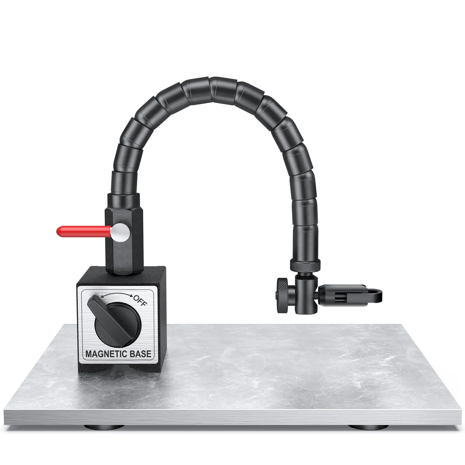 Indicator Magnetic Base and Flex Arm Combo, 360 Deg Flexible Stem Holder for Digital Dial Indicator Gauge, Premium Disc and Rotor/Ball Joint Gage for Precision Measurements