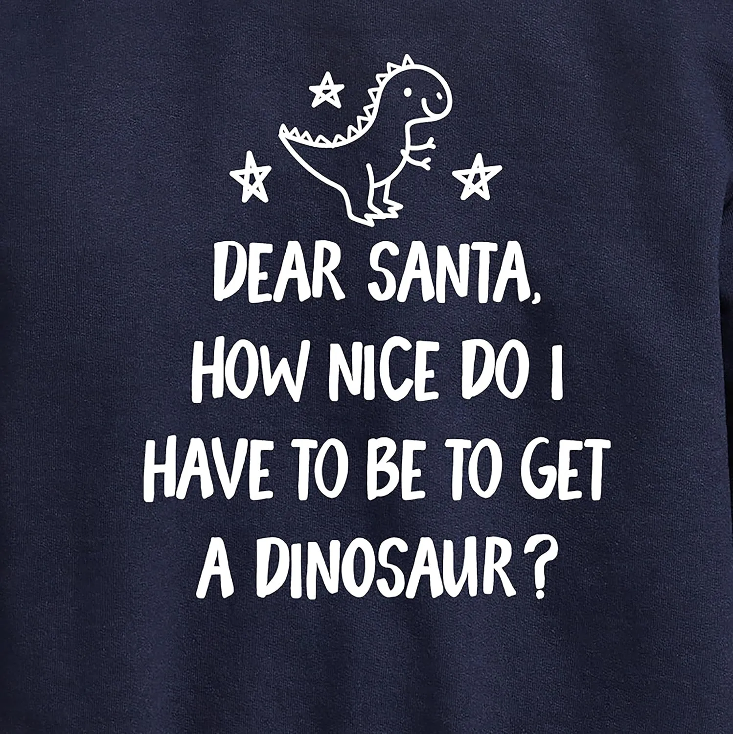 Instant Message - Dear Santa Dinosaur - Toddler & Youth Crewneck Fleece Sweatshirt