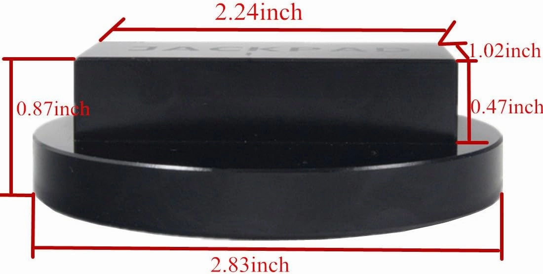 Jack Pad Adapter Anodized Black Replacement for B-MW 135 335 535 E82 E88 E46 E90 E91 E92 E93 E38 E39 E60 E61 E63 E64 E65 E66 E70 E71 E89 X5 X6 X3 1M M3 M5 M6 F01 F02 F30 F10,Mini (3 pcs)