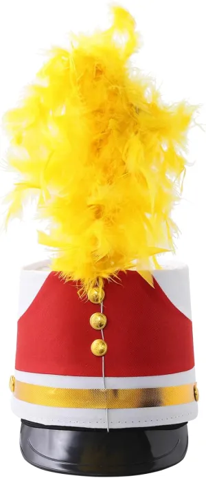 JEATHA Major Drum Costume Hat Marching Band Feather Hat Orchestra Commander Hat for Uniform Theme Party Stage Performance