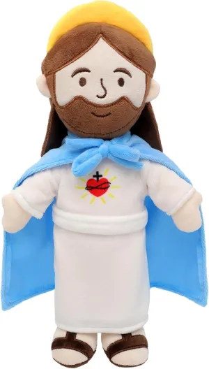 Jesus Plush Jesus Stuffed Doll with Removeable Cloak Religious Plushie Toy Gifts for Kids Christening Easter