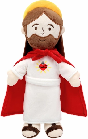 Jesus Plush Jesus Stuffed Doll with Removeable Cloak Religious Plushie Toy Gifts for Kids Christening Easter