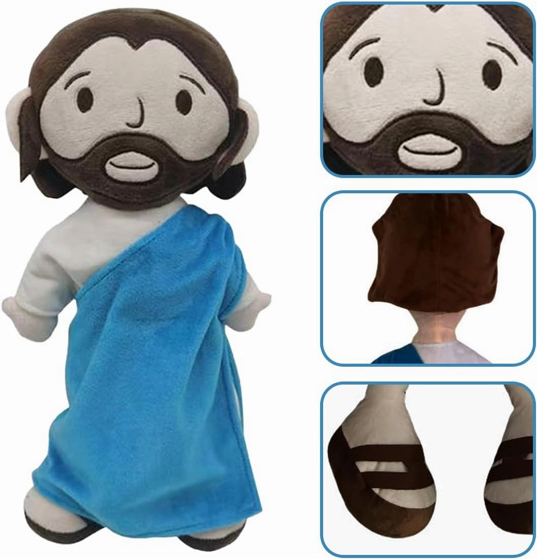 Jesus Plush Stuffed Doll Guardian Angel Toy Gifts for Kids Holiday Parties(11.8 inch) (Jesus Mary)