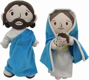 Jesus Plush Stuffed Doll Guardian Angel Toy Gifts for Kids Holiday Parties(11.8 inch) (Jesus Mary)