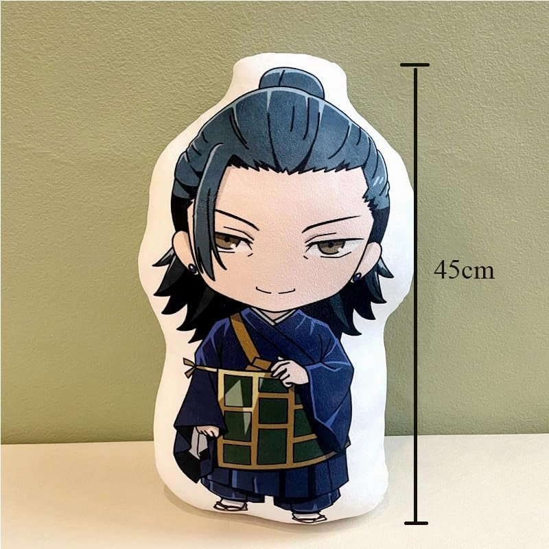 JJK Plush Figure Getō Suguru Throw Pillow 45cm Anime Soft Figure JJK Hug Pillow Cushion Home Sofa Decoration Collectible Gifts for Fans