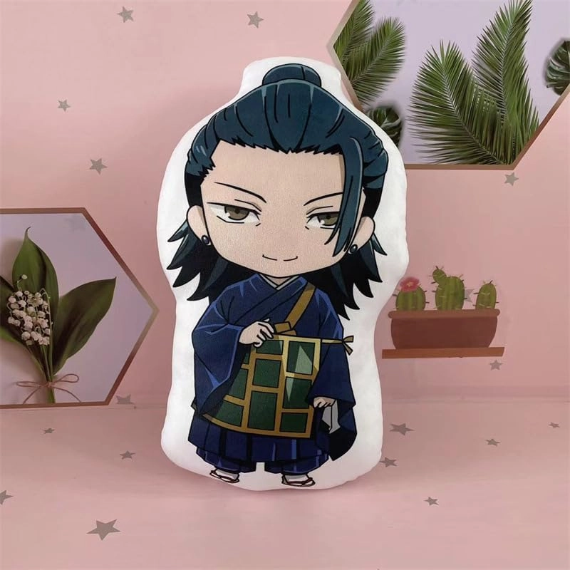 JJK Plush Figure Getō Suguru Throw Pillow 45cm Anime Soft Figure JJK Hug Pillow Cushion Home Sofa Decoration Collectible Gifts for Fans