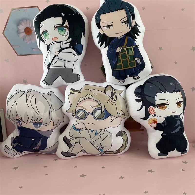 JJK Plush Figure Getō Suguru Throw Pillow 45cm Anime Soft Figure JJK Hug Pillow Cushion Home Sofa Decoration Collectible Gifts for Fans