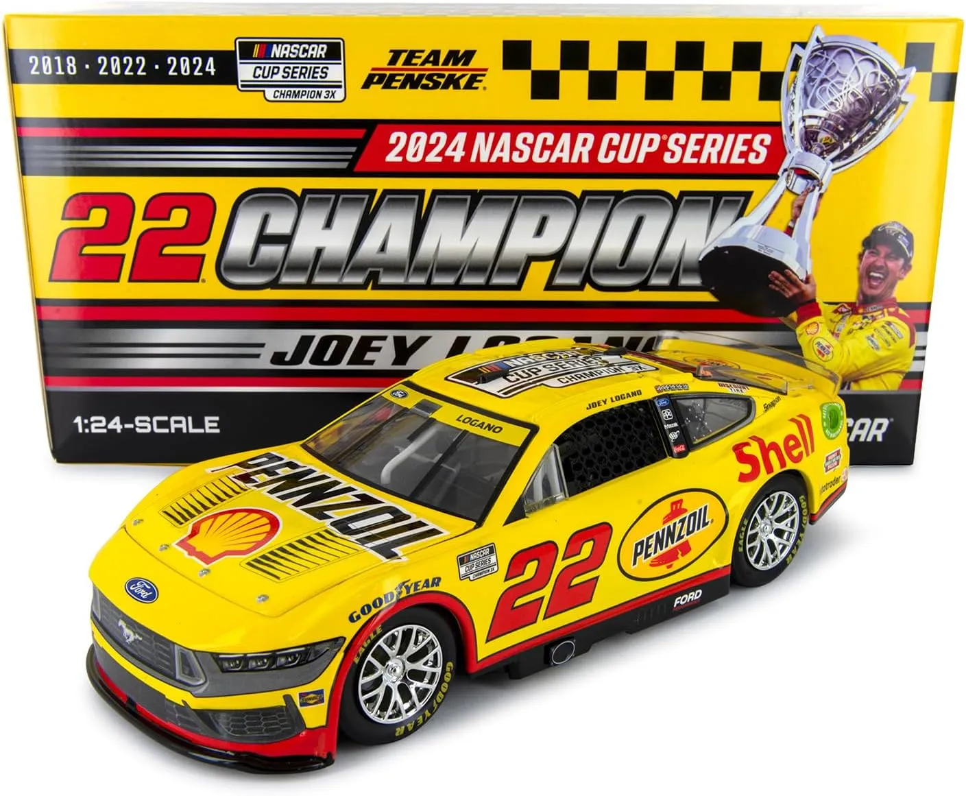 Joey Logano 2024 NASCAR Cup Series Championship Standard ARC Diecast Car 1:24 Scale