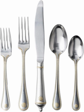 Juliska Berry & Thread Bright Satin with Gold Accents 5pc Place Setting