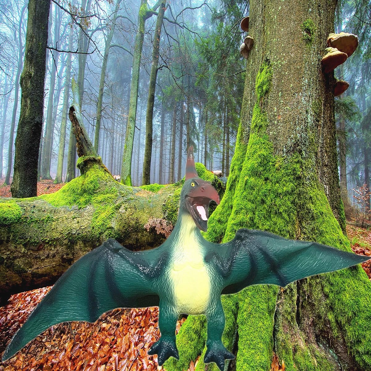 Jumbo Dinosaur Toys Pterodactyl Green Realistic Large Size 24 inch Jurassic Prehistorical Dinosaur Action Figures Educational for Boys Kids Girls Collectors
