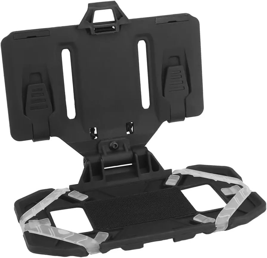 Jungle Leopard Plate Carrier Mobile Phone Rack Tactical Chest Rig Bag Map Case Admin Panel Airsoft Gear Molle Folded Phone Navigation Board(MB-03 BK)