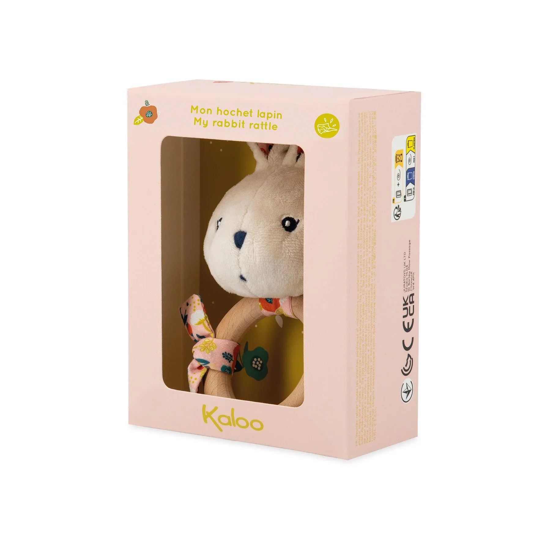 Kaloo Bunny Baby Rattle - Poppy