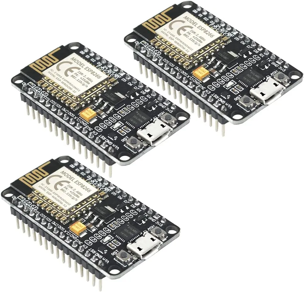 KeeYees 3pcs ESP8266 ESP-12E Development Board WiFi WLAN Wireless Module CP2102 for NodeMCU for ESP-12E for Arduino