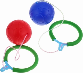 KICHOUSE Jumping Ring Toys Skip Ball for Boys and Girls Bounce Balls Handle Ankle Skip Game Toys for Girls Boys