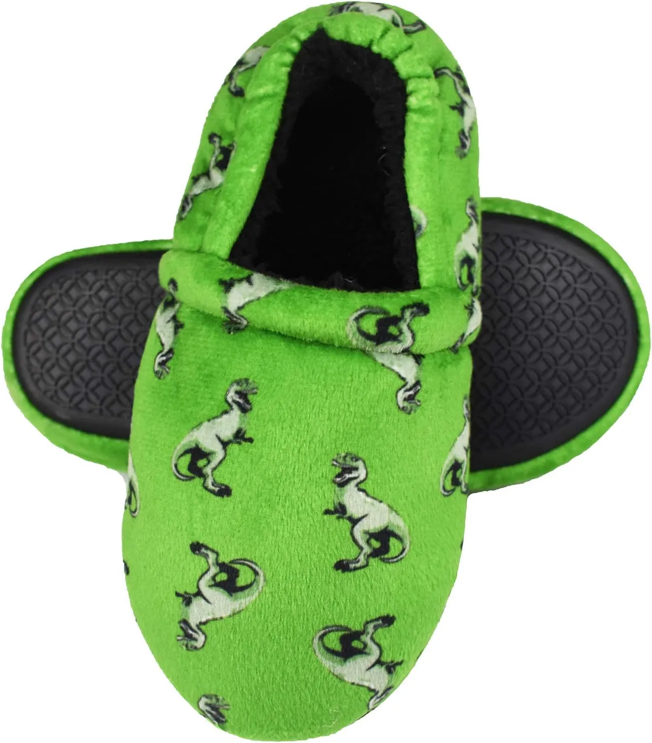 Kids Big Boys Warm Slippers with Soft Memory Foam Indoor Anti-Slip Cute Dinosaur Slippers